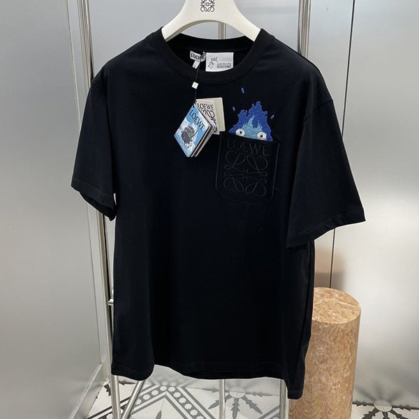 【使い勝手抜群】ロエベ ×ハウルの動く城 偽物 カルシファー ポケットTシャツ 2色 lol62003